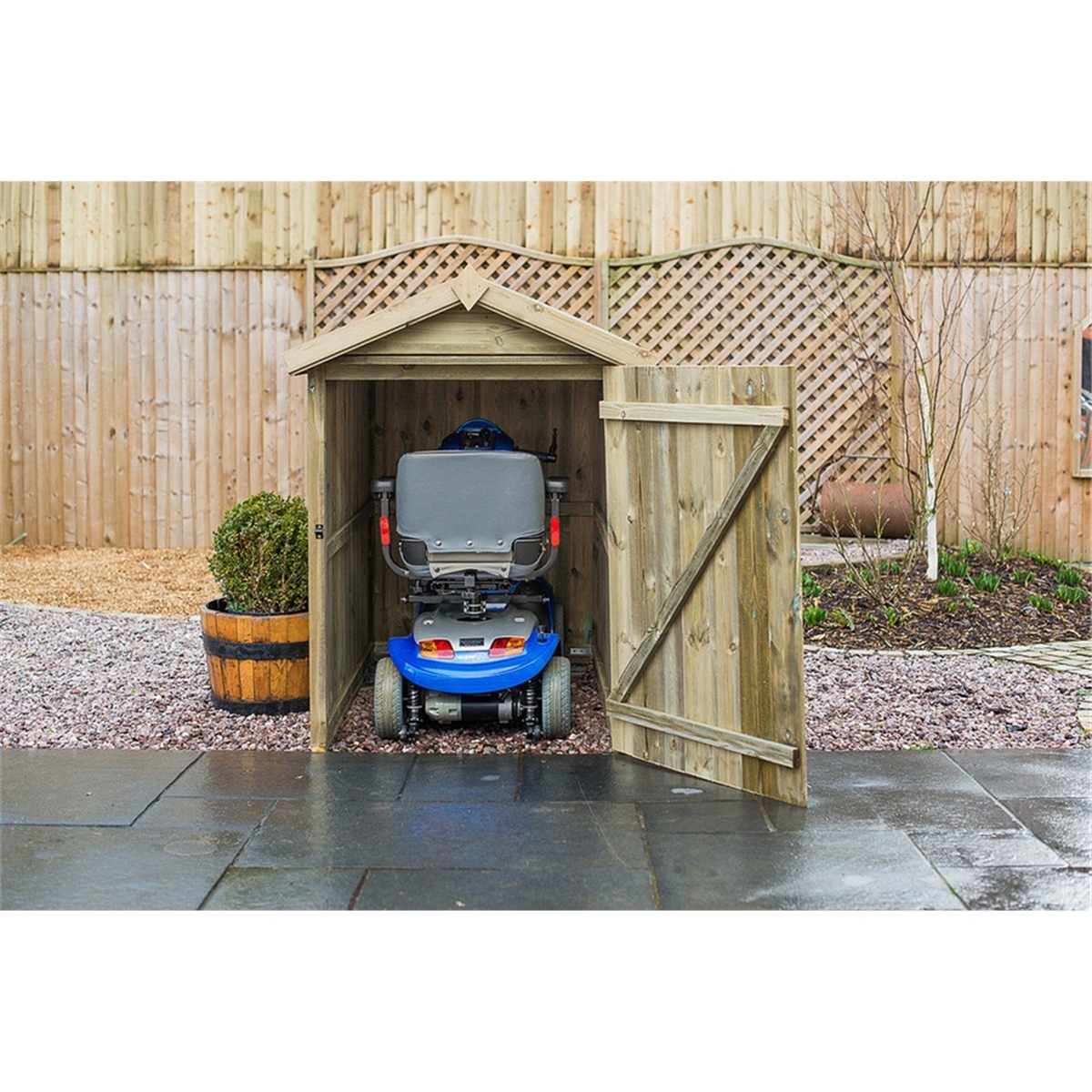 Clayton-Dale : Pressure Treated Mobility Scooter Storage Shed
