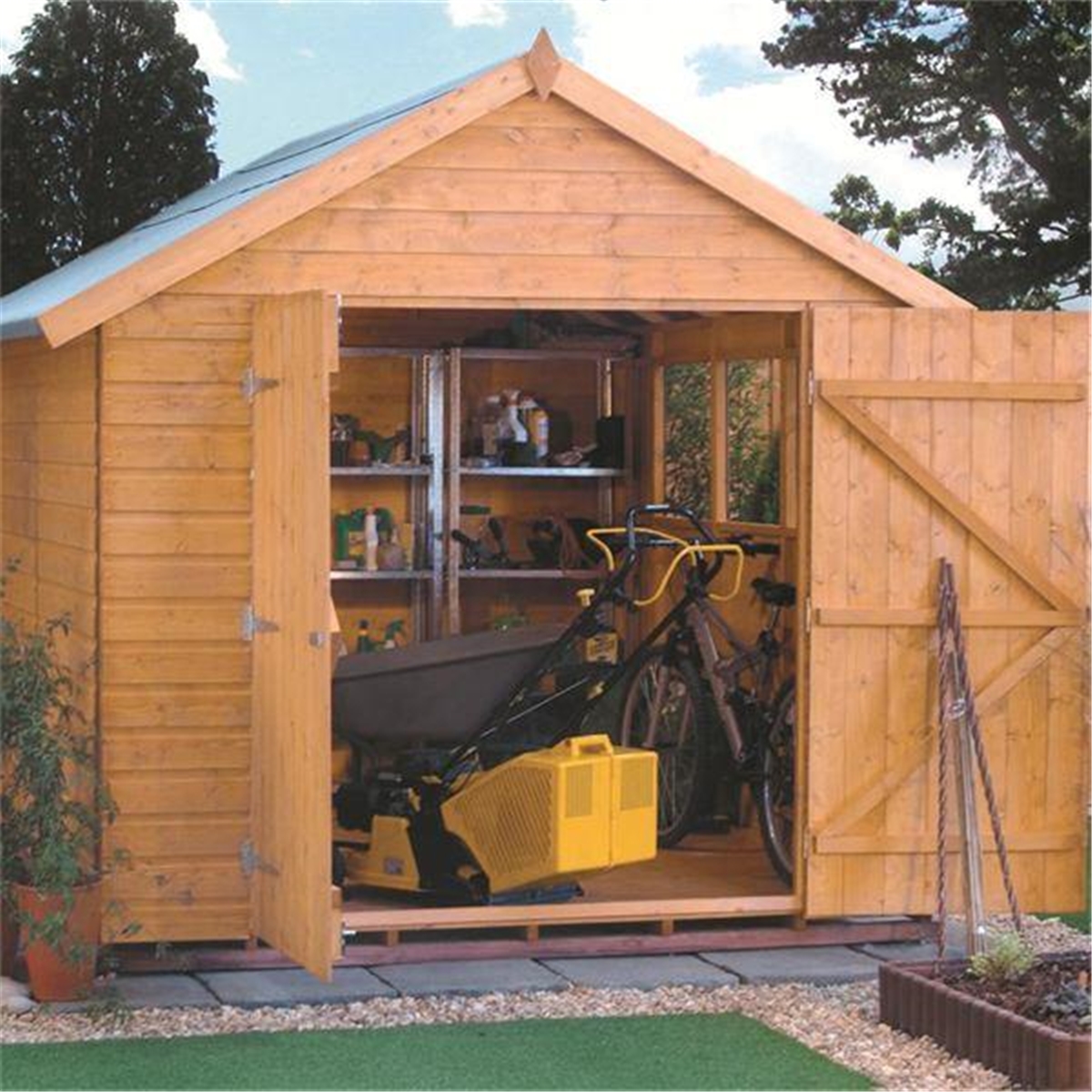 Cheshire : 12ft x 8ft Deluxe Tongue and Groove Shed (12mm Tongue and 