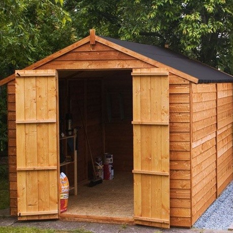 Escape : 10 x 8 Windowless Value Overlap Apex Wooden Shed With Double 