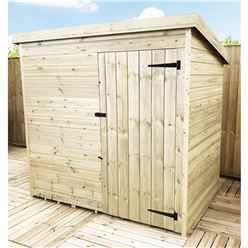 6 x 5 Windowless Pressure Treated Tongue And Groove Pent Shed With Single Door