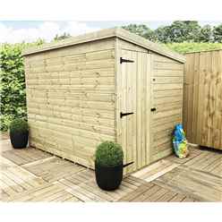 6 x 5 Windowless Pressure Treated Tongue And Groove Pent Shed With Side Door