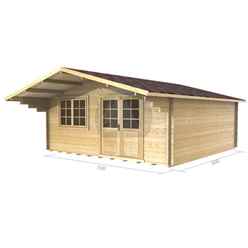5m x 5m Log Cabin (2148) - Double Glazing (44mm Wall Thickness)