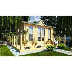 5m x 4m Log Cabin (2140) - Double Glazing (70mm Wall Thickness)