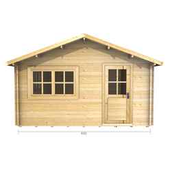 4m x 5m Log Cabin (2068) - Double Glazing (44mm Wall Thickness)