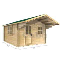 3m x 3m Log Cabin (2025) - Double Glazing (44mm Wall Thickness)