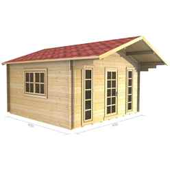 4m x 4m Log Cabin (2051) - Double Glazing (44mm Wall Thickness)