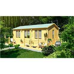 7.0m x 4.0m Log Cabin (5150) - Double Glazing (70mm Wall Thickness)