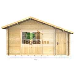 4.5m x 3.5m Log Cabin (2080) - Double Glazing (44mm Wall Thickness)
