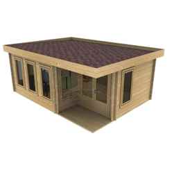 6m x 5m Log Cabin (4617) - Double Glazing (44mm Wall Thickness)