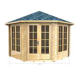 3.5m x 3.5m Log Cabin (2043) - Double Glazing (44mm Wall Thickness)