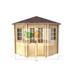 2.5m x 2.5m Log Cabin (2036) - Double Glazing (44mm Wall Thickness)