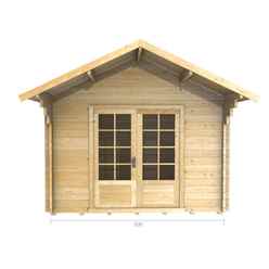 3m x 3m Log Cabin (2035) - Double Glazing (34mm Wall Thickness)