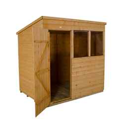 INSTALLED 7ft x 5ft Shiplap Tongue And Groove Pent Shed (2.1m x 1.5m) - INCLUDES INSTALLATION