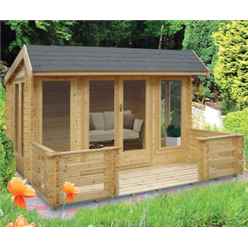 4.19m x 4.79m Log Cabin - 44mm Tongue And Groove Logs