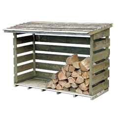4ft x 2.8ft Pressure Treated Small Log Store (1.2m x 0.9m)