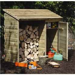 5.7ft x 2.2ft Pressure Treated Log And Tool Store (1.8m x 0.7m)