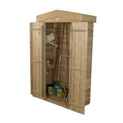 INSTALLED Apex Tall Garden Store - Pressure Treated (1.1m x 0.5m) - INCLUDES INSTALLATION