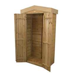 INSTALLED Shiplap Apex Tall Garden Store - Pressure Treated (1.1m x 0.5m) - INCLUDES INSTALLATION