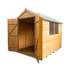 8ft x 6ft Shiplap Dip Treated Apex Shed with Double Doors (2.4m x 1.8m)