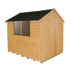 8ft x 6ft Shiplap Dip Treated Apex Shed - Onduline Roof (2.4m x 1.9m)