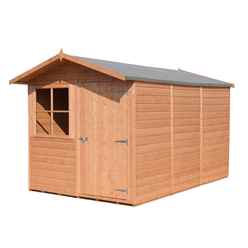 INSTALLED - 10 x 7 (2.97m x 2.05m) - Tongue And Groove - Apex Garden Wooden Shed / Workshop - 1 Opening Window - Single Door - 12mm Tongue and Groove Floor INSTALLATION INCLUDED