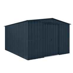 OOS - AWAITING RETURN TO STOCK DATE - 10 x 12 Premier EasyFix – Apex – Metal Shed -Anthracite Grey (3.07m x 3.71m)