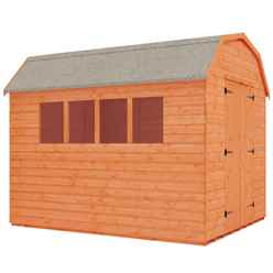 8 x 8 Tongue and Groove Barn with 4 Windows (12mm Tongue and Groove Floor and Roof)