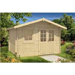 3.6m x 3m Budget Apex Log Cabin (215) - Double Glazing (40mm Wall Thickness)