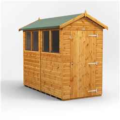 8 x 4 Premium Tongue and Groove Apex Shed - Single Door - 4 Windows - 12mm Tongue and Groove Floor and Roof