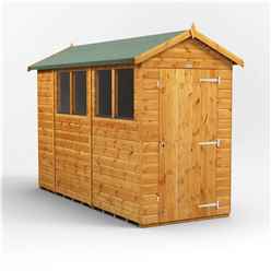 10 x 4 Premium Tongue and Groove Apex Shed - Single Door - 4 Windows - 12mm Tongue and Groove Floor and Roof