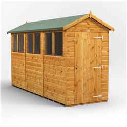 12 x 4 Premium Tongue and Groove Apex Shed - Single Door - 6 Windows - 12mm Tongue and Groove Floor and Roof