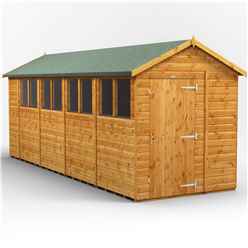 18 x 6 Premium Tongue and Groove Apex Shed - Single Door - 8 Windows - 12mm Tongue and Groove Floor and Roof