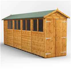 18 x 4 Premium Tongue and Groove Apex Shed - Double Doors - 8 Windows - 12mm Tongue and Groove Floor and Roof