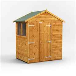 4 x 6 Premium Tongue and Groove Apex Shed - Double Doors - 2 Windows - 12mm Tongue and Groove Floor and Roof