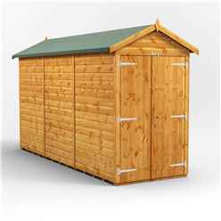 12 x 4 Premium Tongue and Groove Apex Shed - Double Doors - Windowless - 12mm Tongue and Groove Floor and Roof
