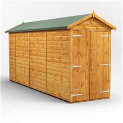14 x 4 Premium Tongue and Groove Apex Shed - Double Doors - Windowless - 12mm Tongue and Groove Floor and Roof
