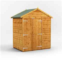4 x 6 Premium Tongue and Groove Apex Shed - Double Doors - Windowless - 12mm Tongue and Groove Floor and Roof