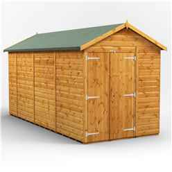 14 x 6 Premium Tongue and Groove Apex Shed - Double Doors - Windowless - 12mm Tongue and Groove Floor and Roof