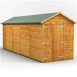 18 x 6 Premium Tongue and Groove Apex Shed - Double Doors - Windowless - 12mm Tongue and Groove Floor and Roof