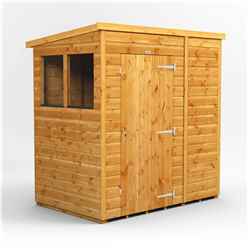 6 x 4 Premium Tongue and Groove Pent Shed - Single Door - 2 Windows - 12mm Tongue and Groove Floor and Roof
