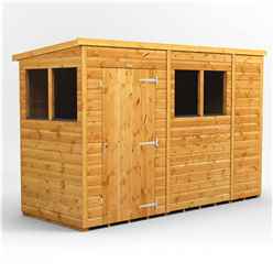 10 x 4 Premium Tongue and Groove Pent Shed - Single Door - 4 Windows - 12mm Tongue and Groove Floor and Roof