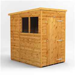 4 x 6 Premium Tongue and Groove Pent Shed - Single Door - 2 Windows - 12mm Tongue and Groove Floor and Roof