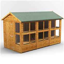 12 x 6 Premium Tongue and Groove Apex Potting Shed - Single Door - 16 Windows - 12mm Tongue and Groove Floor and Roof
