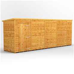 18 x 4 Premium Tongue and Groove Pent Shed - Single Door - Windowless - 12mm Tongue and Groove Floor and Roof