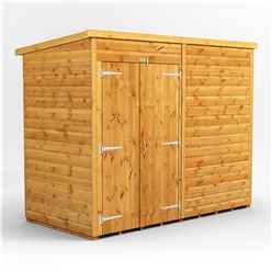 8 x 4 Premium Tongue and Groove Pent Shed - Double Doors - Windowless - 12mm Tongue and Groove Floor and Roof