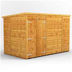 10 x 6 Premium Tongue and Groove Pent Shed - Double Doors - Windowless - 12mm Tongue and Groove Floor and Roof
