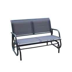 2 Seater Black Cayman Glider Bench - Free Next Working Day Delivery (Mon-Fri)