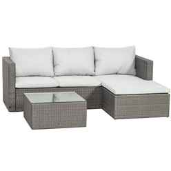 Marlow Corner Lounging Set - with Coffee Table and Cushions