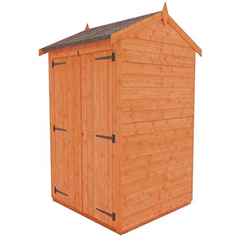 4 x 4 Windowless Tongue and Groove APEX Shed + Double Doors (12mm T&G Floor and Roof)