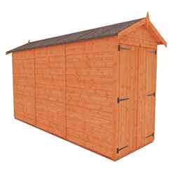 12 x 4 Windowless Tongue and Groove Shed with Double Doors (12mm Tongue and Groove Floor and Apex Roof)